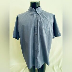 Brooks Brothers Shirt Men’s XL Blue All Cotton Short Sleeve Button Down